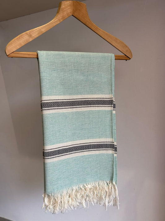 Light Blue On Blue Handwoven Kikoy Sarong