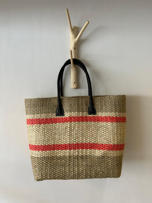 Sisal Basket In Salmon Pink