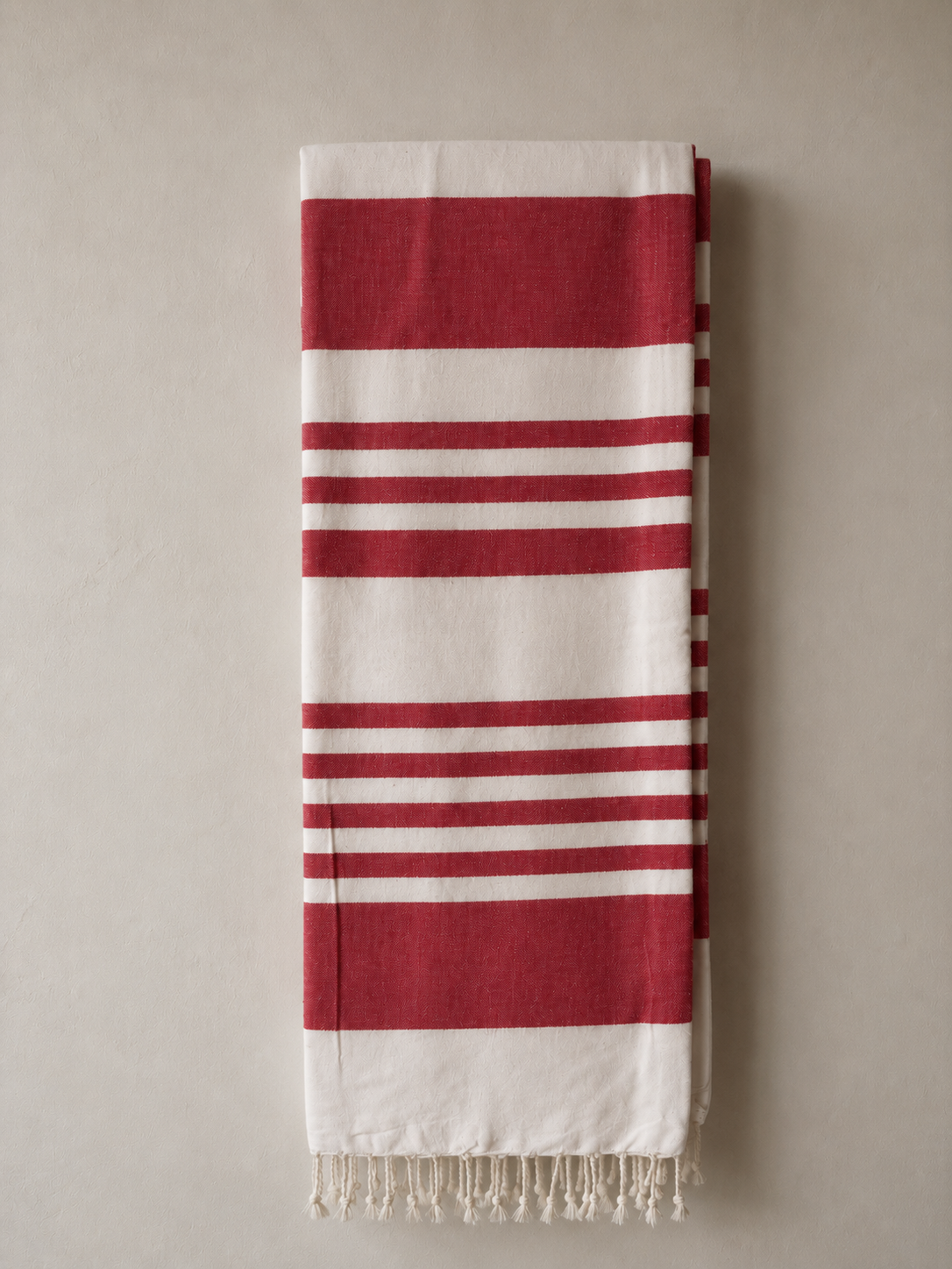 SPECIAL KIKOY TOWEL, Cherry Red Stripe