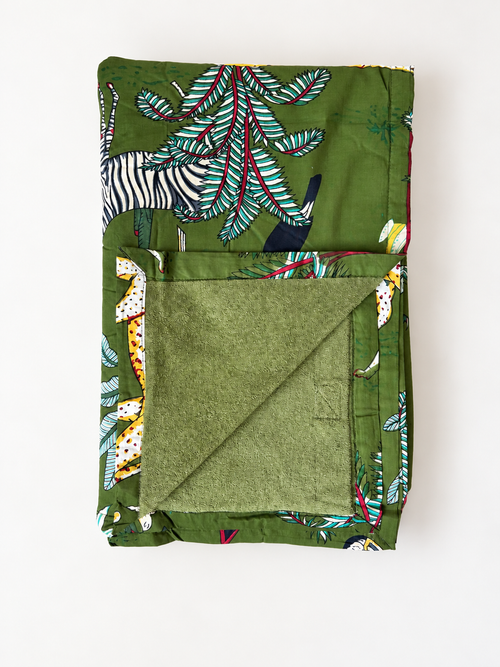 BEACH TOWEL, Olive Safari