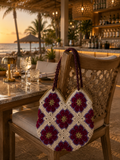 FLOWER BAG, Crochet, Pink Tiger