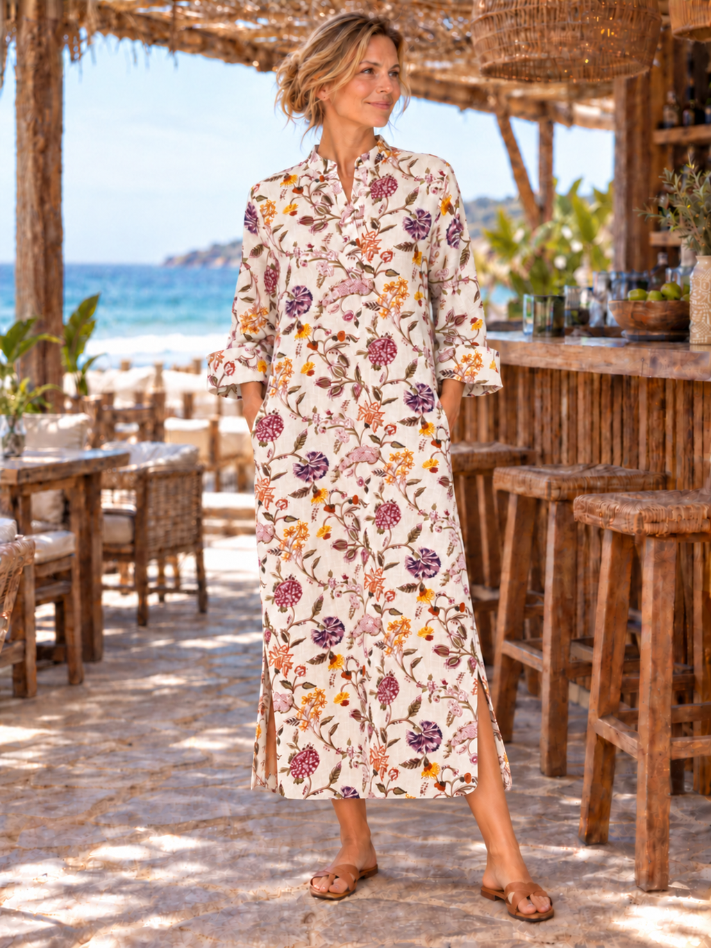 KATE KAFTAN, Merry-Gold Floral