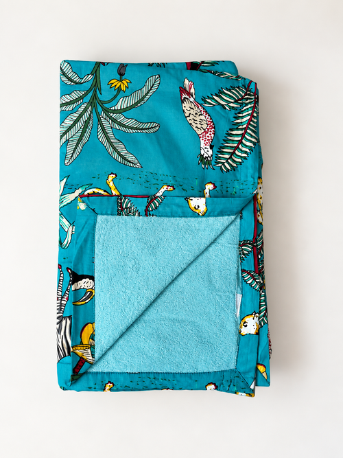 BEACH TOWEL, Teal Safari