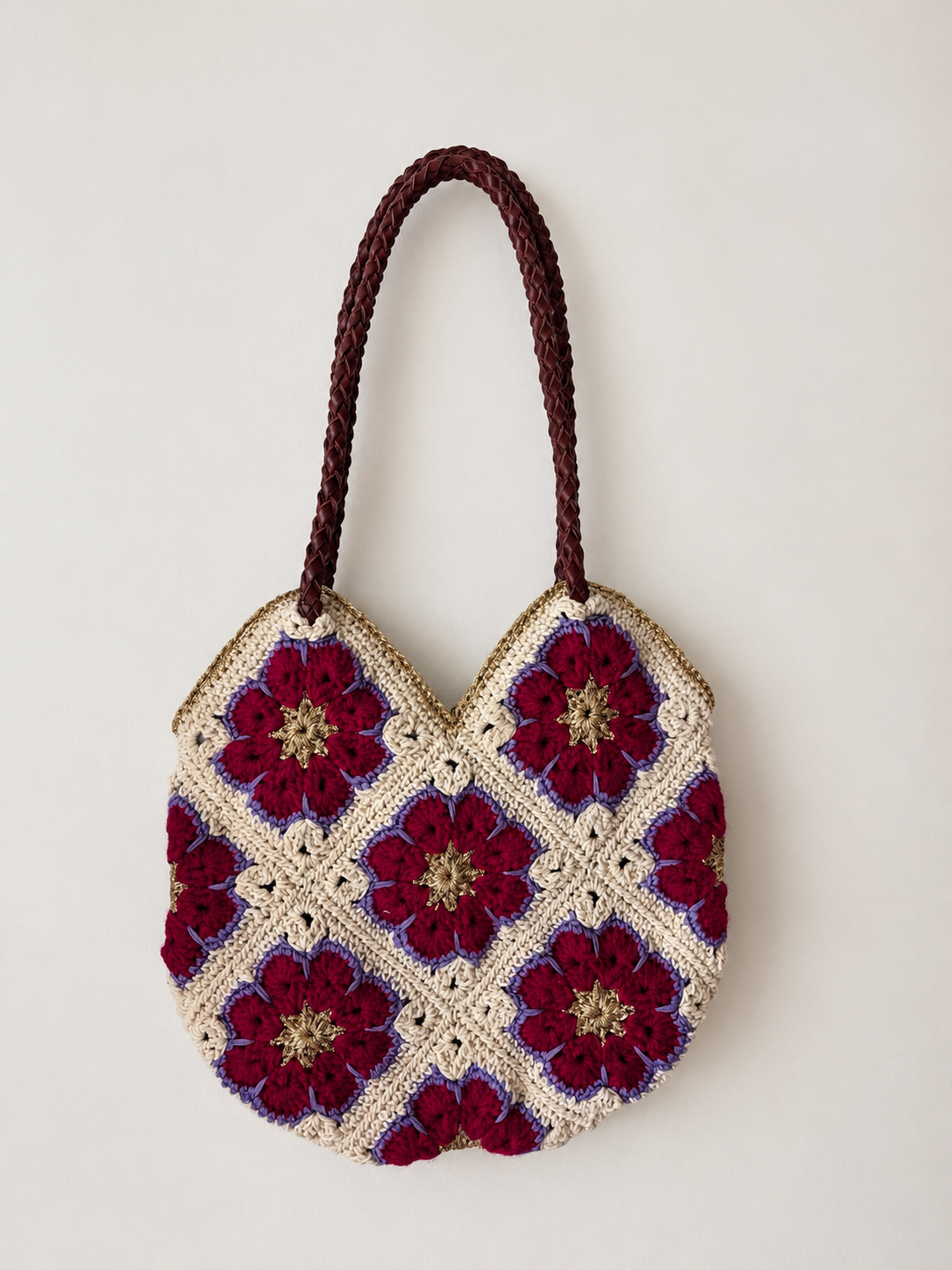 FLOWER BAG, Crochet, Pink Tiger