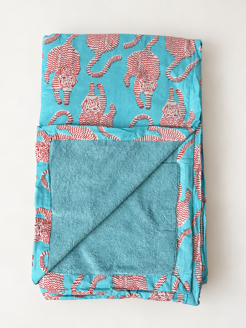 BEACH TOWEL, Blue Tiger