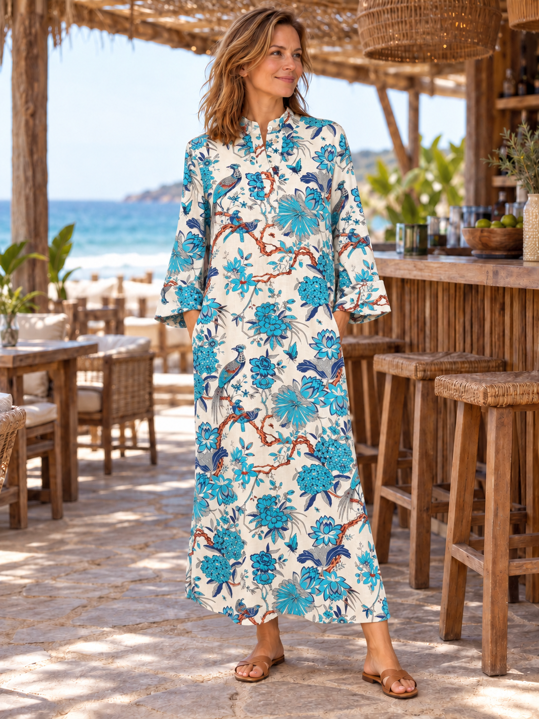 KATE KAFTAN, Peacock Azure