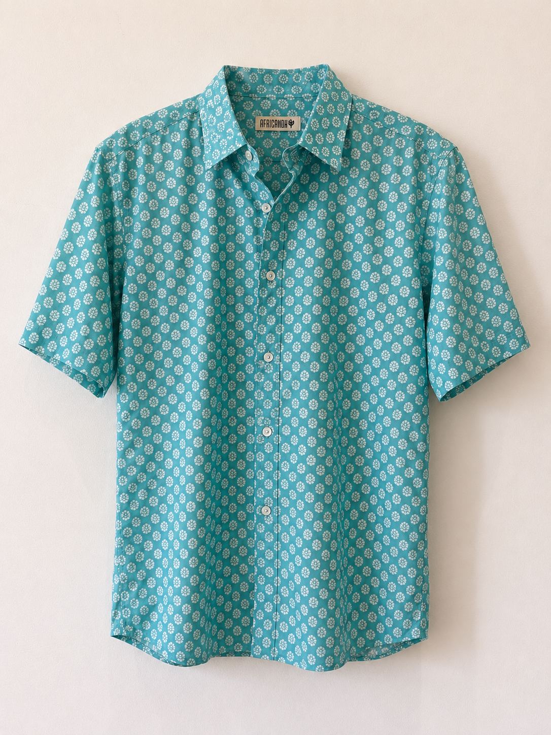 100% LIGHT COTTON SHIRT, Green Merry-Gold