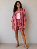 COTTON DRESS AND SHORT SET, IN CHERRY MERRY-GOLD