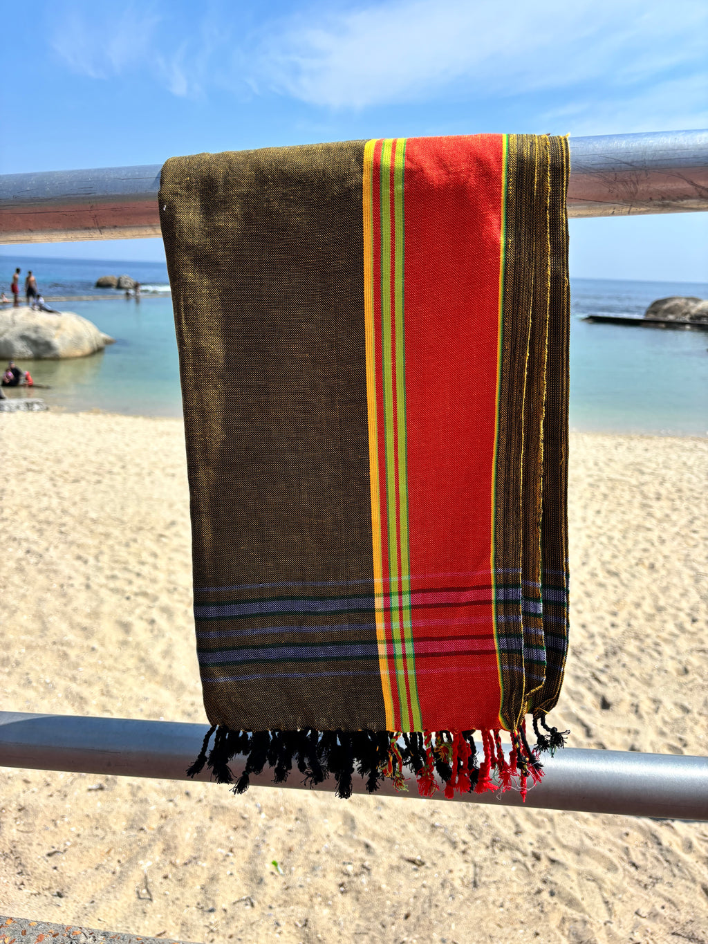 KIKOY SARONG, Olive Tangerine