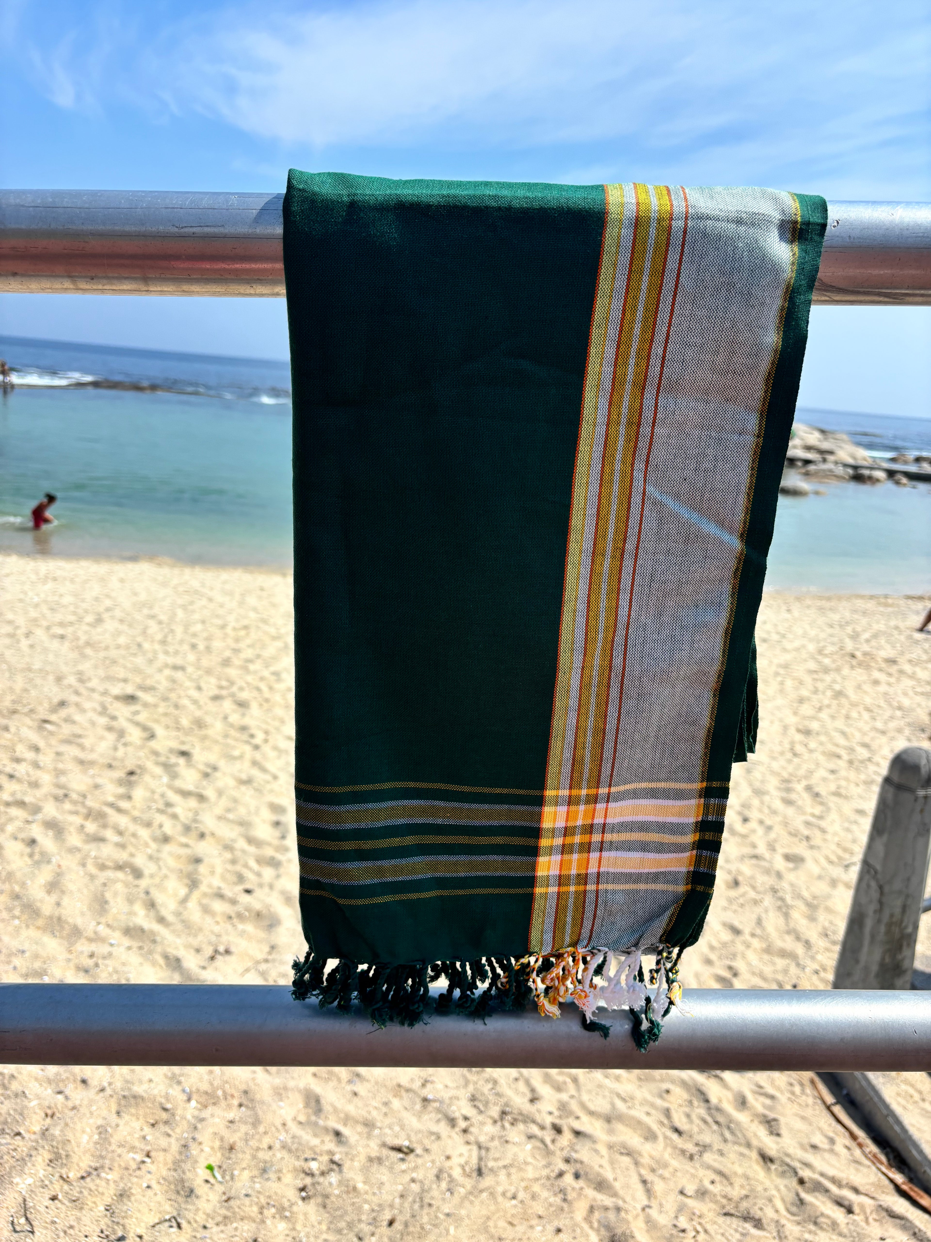 KIKOY SARONG, Heritage Green Yellow Strip