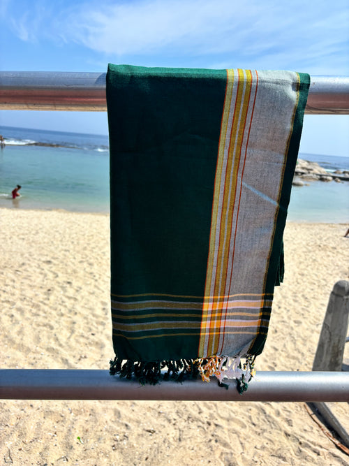 KIKOY SARONG, Heritage Green Yellow Strip