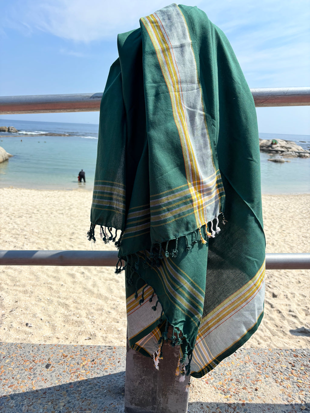 KIKOY SARONG, Heritage Green Yellow Strip