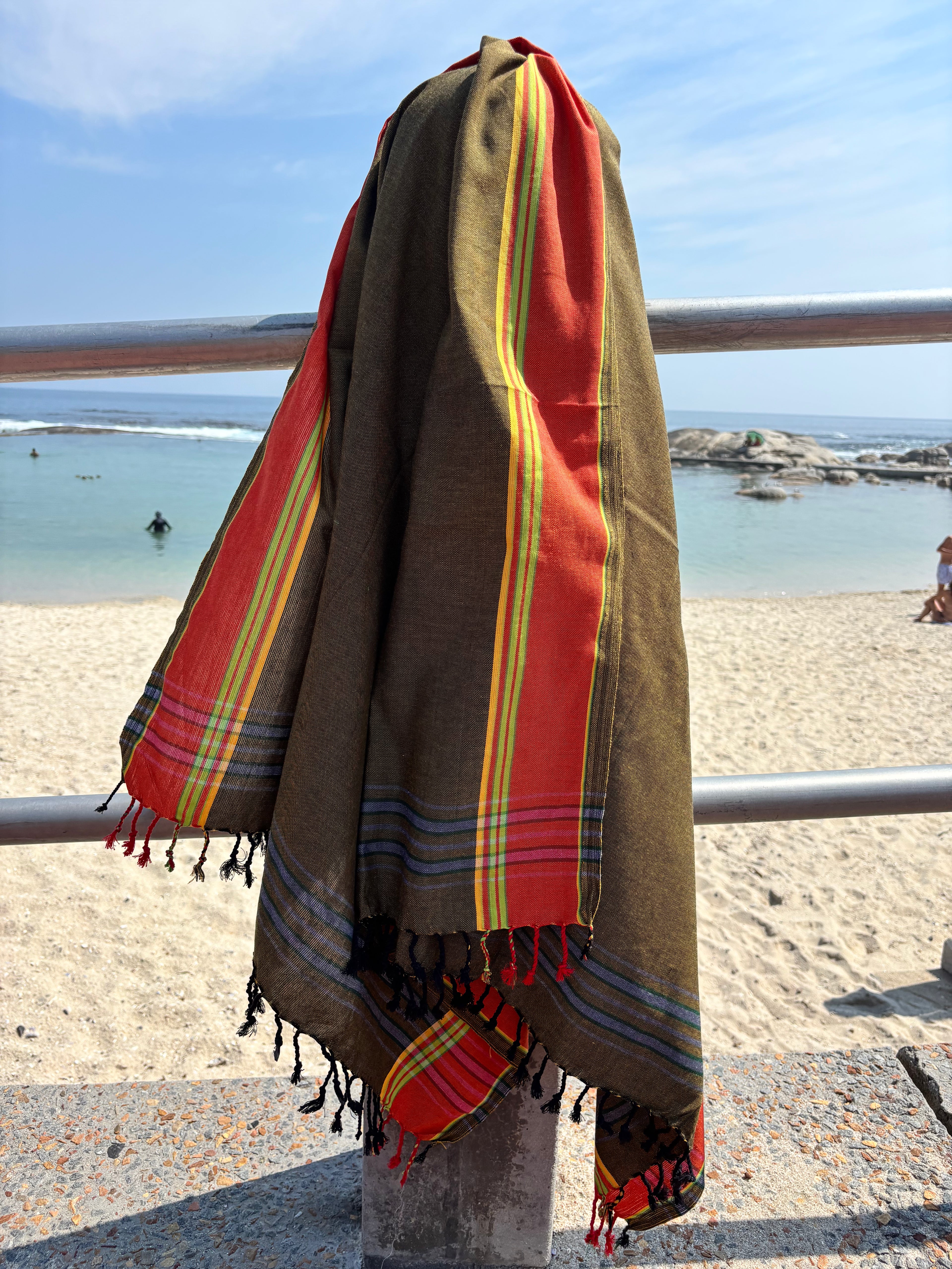 KIKOY SARONG, Olive Tangerine