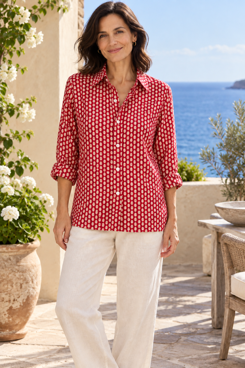LAMU SHIRT, Cherry Red