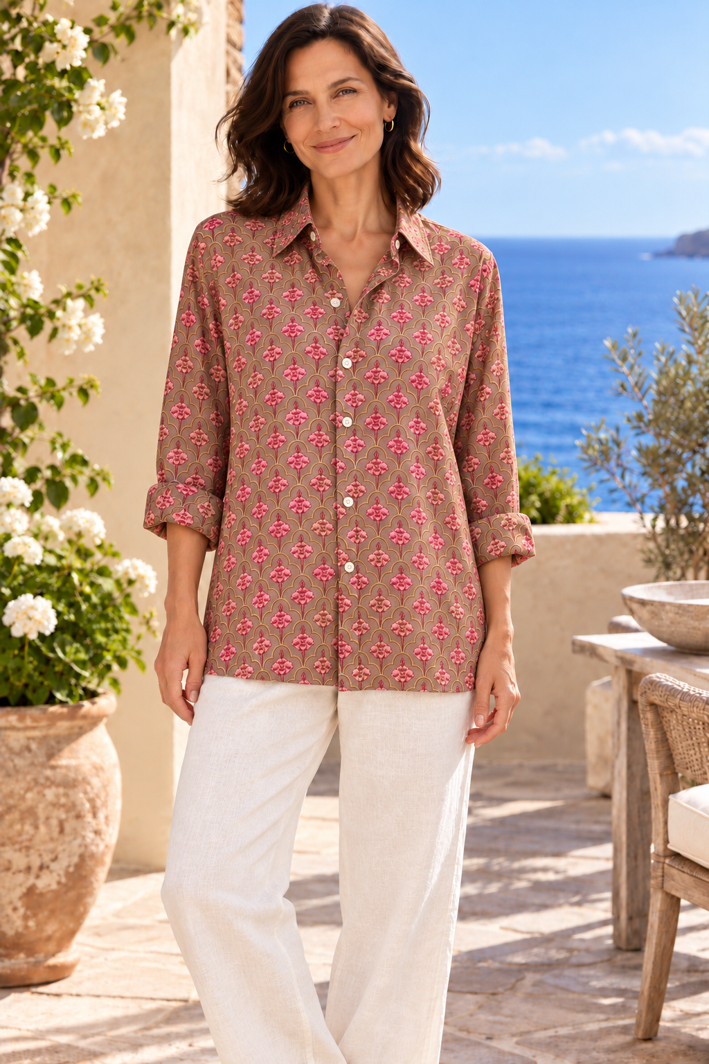 LAMU SHIRT, Taupe Rose