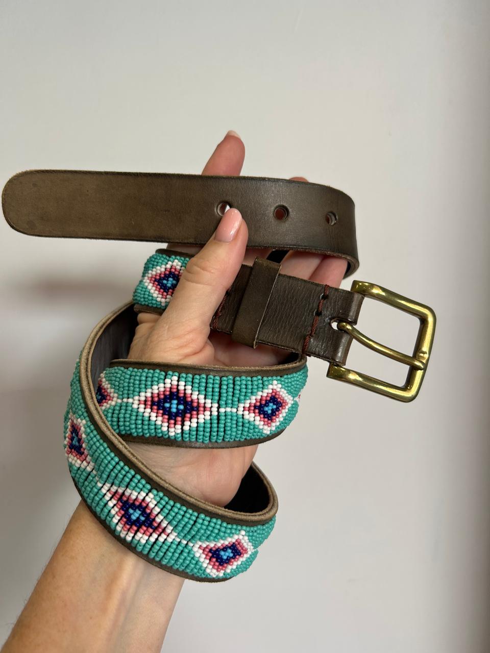 Thin Masai Belt In Mint