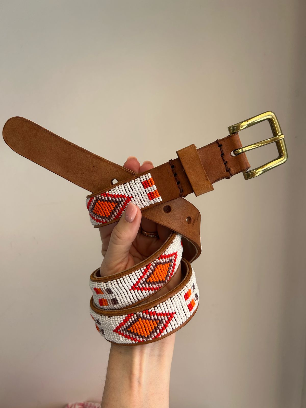 This Masai Belt White Aztec