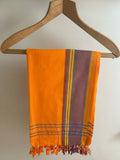 Aubergine On Orange Kikoy Sarong
