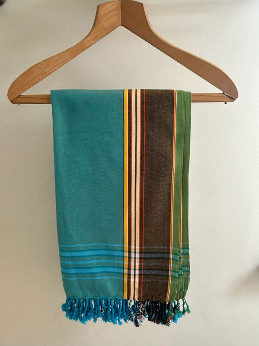 Seaweed On Teal Kikoy Sarong