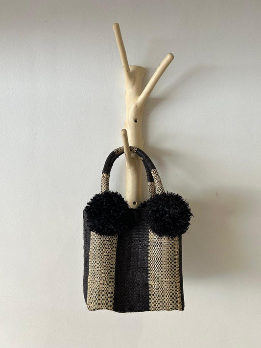 Bubu Basket In Black Stripe