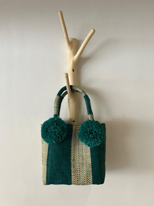 Bubu Basket In Sea Green Stripe