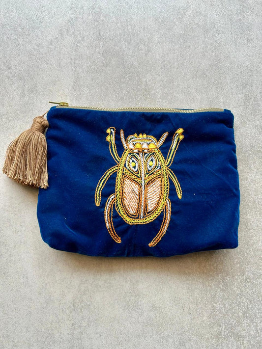 Scarab Pouch In Royal Blue