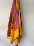 KIKOY TOWEL IN BURT ORANGE AND YELLOW