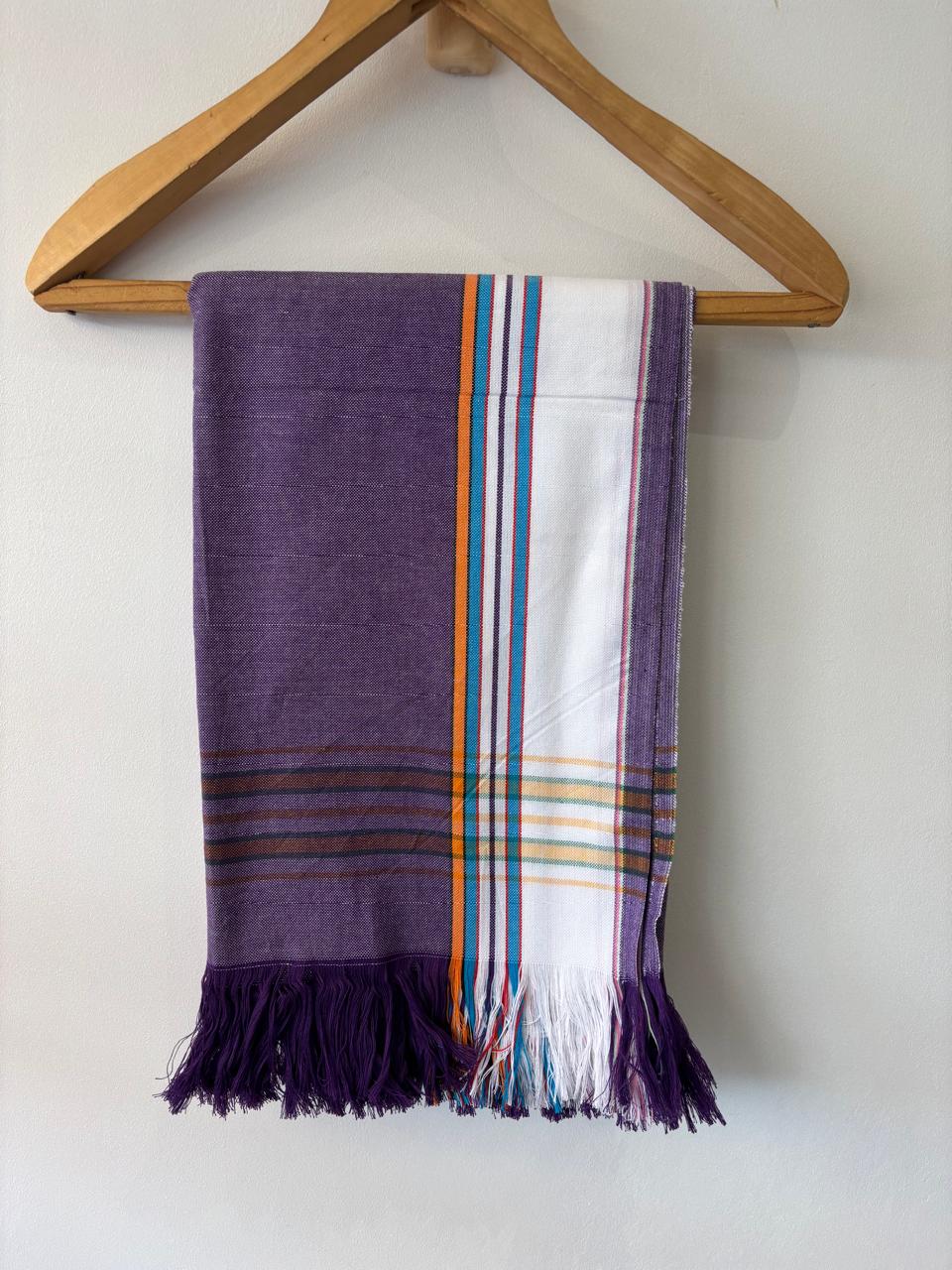 KIKOY SARONG IN MAUVE AND WHITE