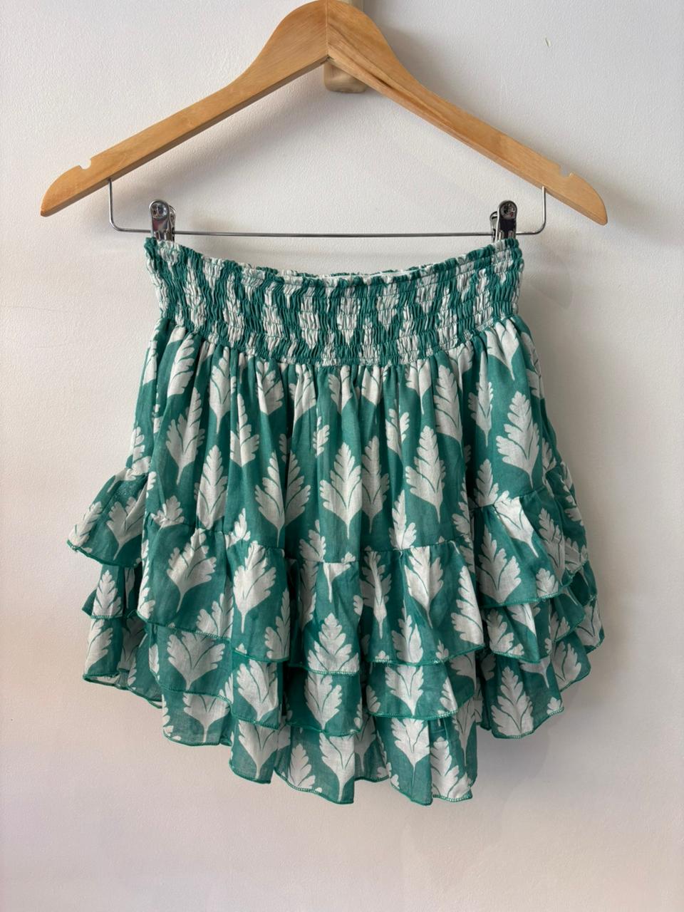 RHA-RHA MINI SKIRT IN GREEN FERN