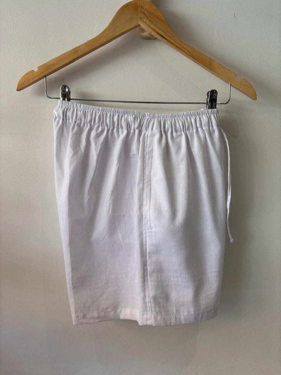 KIKOY SHORT SHORTS IN WHITE ON WHITE