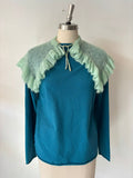 HAND KNIT MOHAIR COLLAR IN MINT