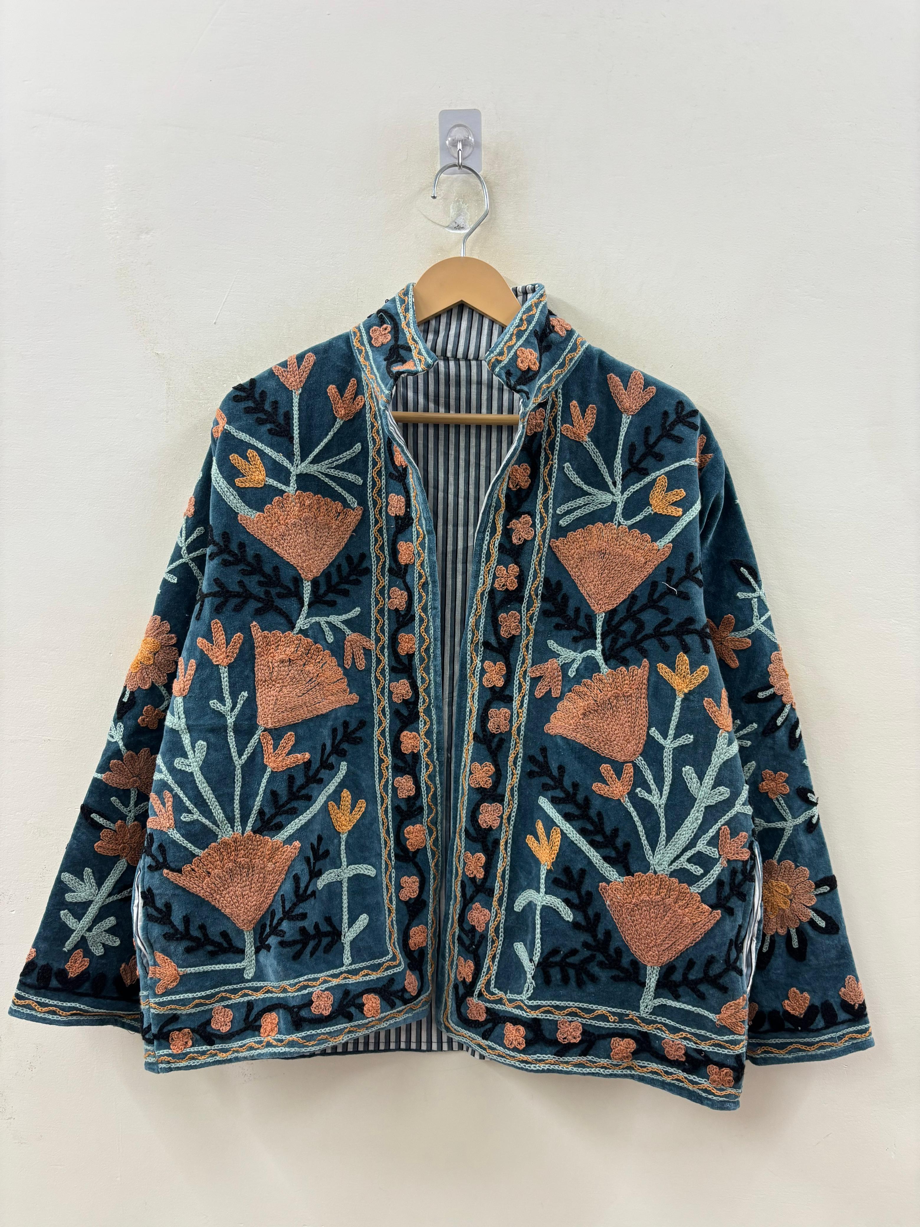 SUZANI JACKET IN OCEAN BLUE