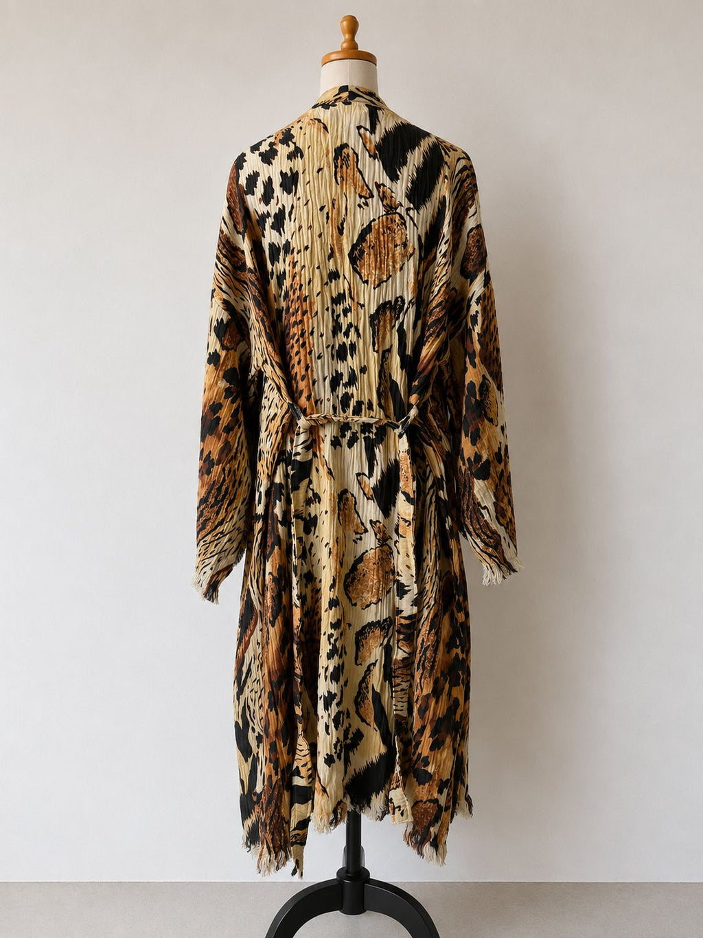TURKISH PESHTEMAL COTTON GOWN IN ANIMAL PRINT