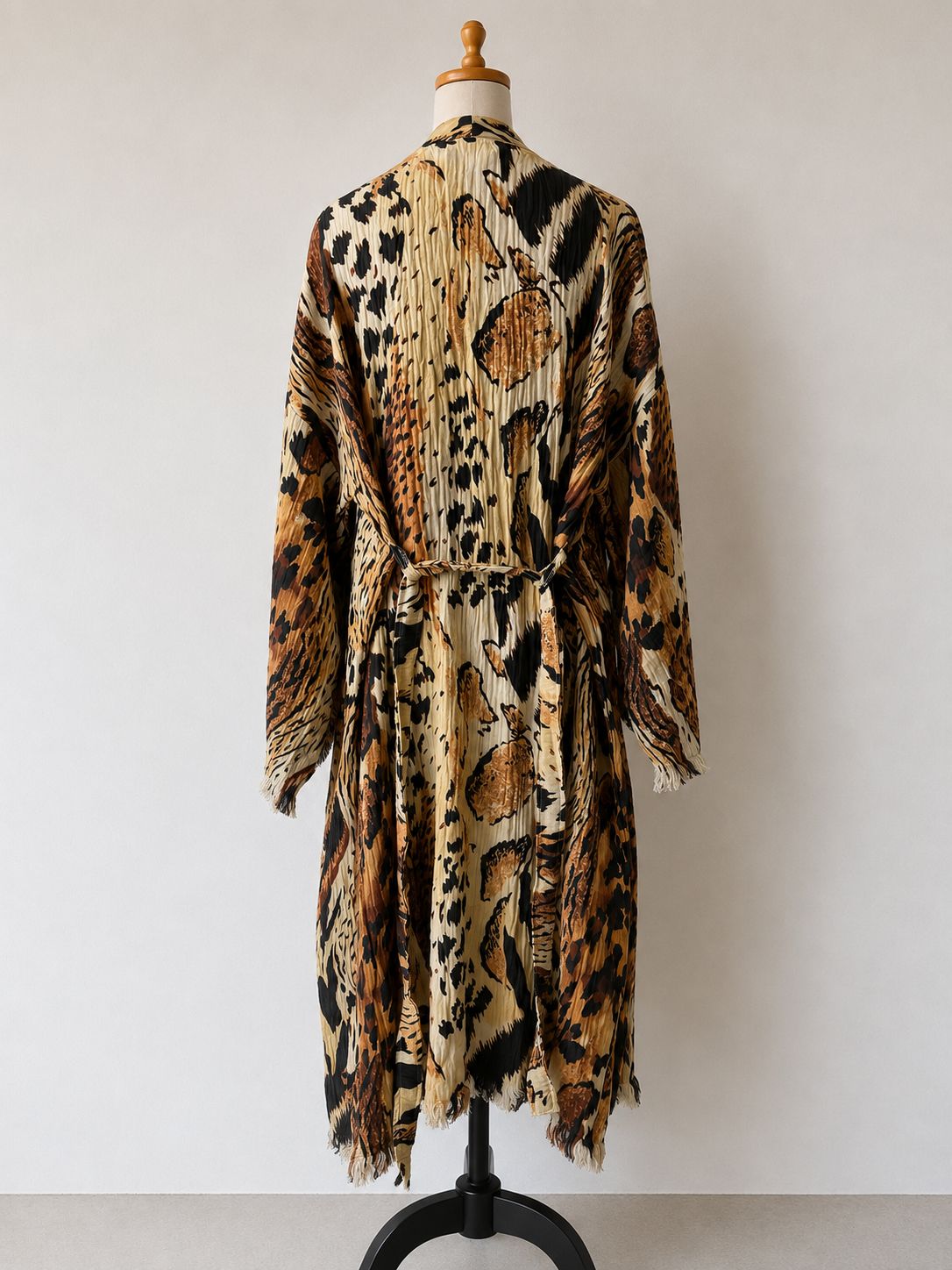 TURKISH PESHTEMAL COTTON GOWN IN ANIMAL PRINT