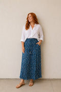TWIST SKIRT OCEAN HUE BLUES
