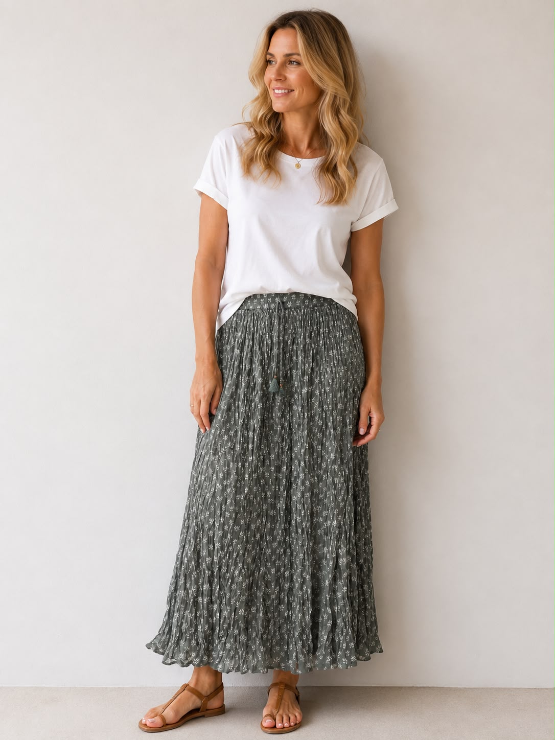 TWIST SKIRT ARMY GREEN