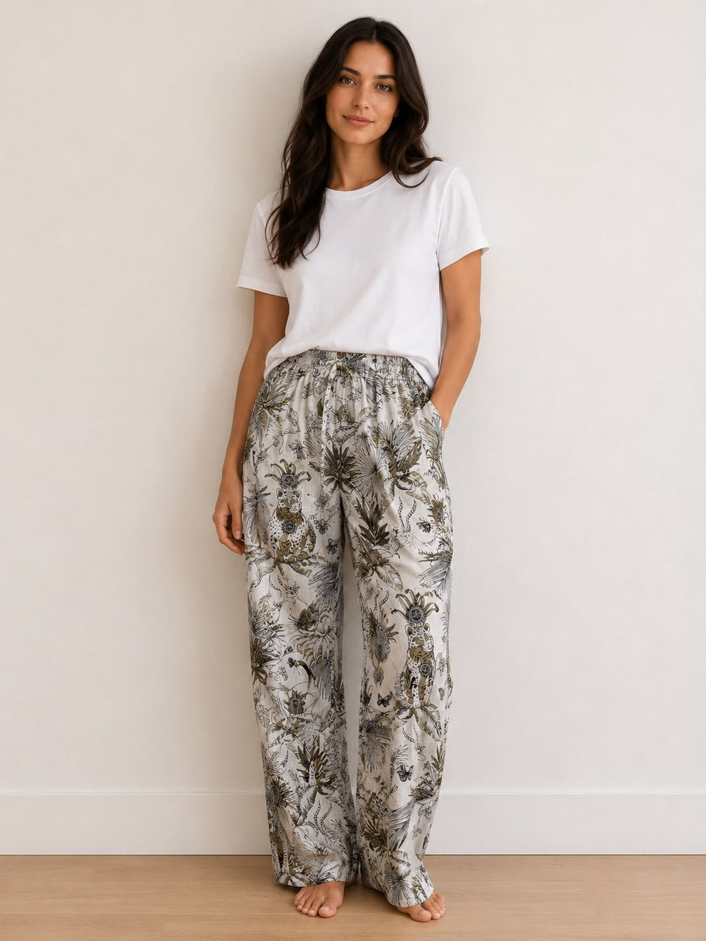 LOUNGEWEAR SET IN JUNGLE GOLD