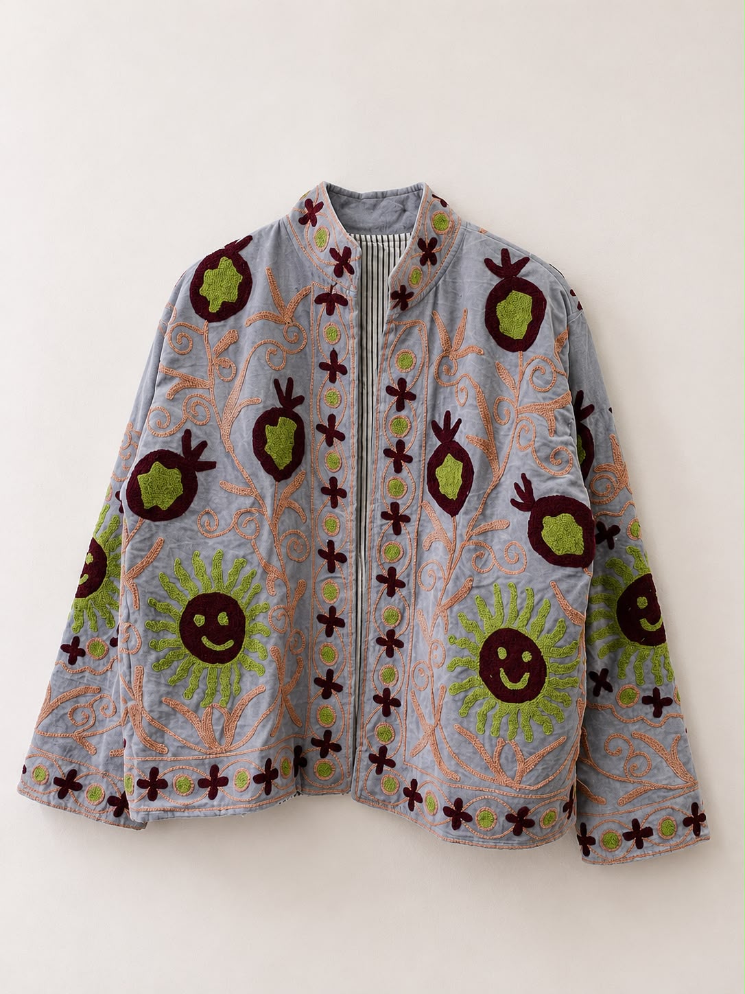 SUZANI JACKET SCARLET SILVER GREY