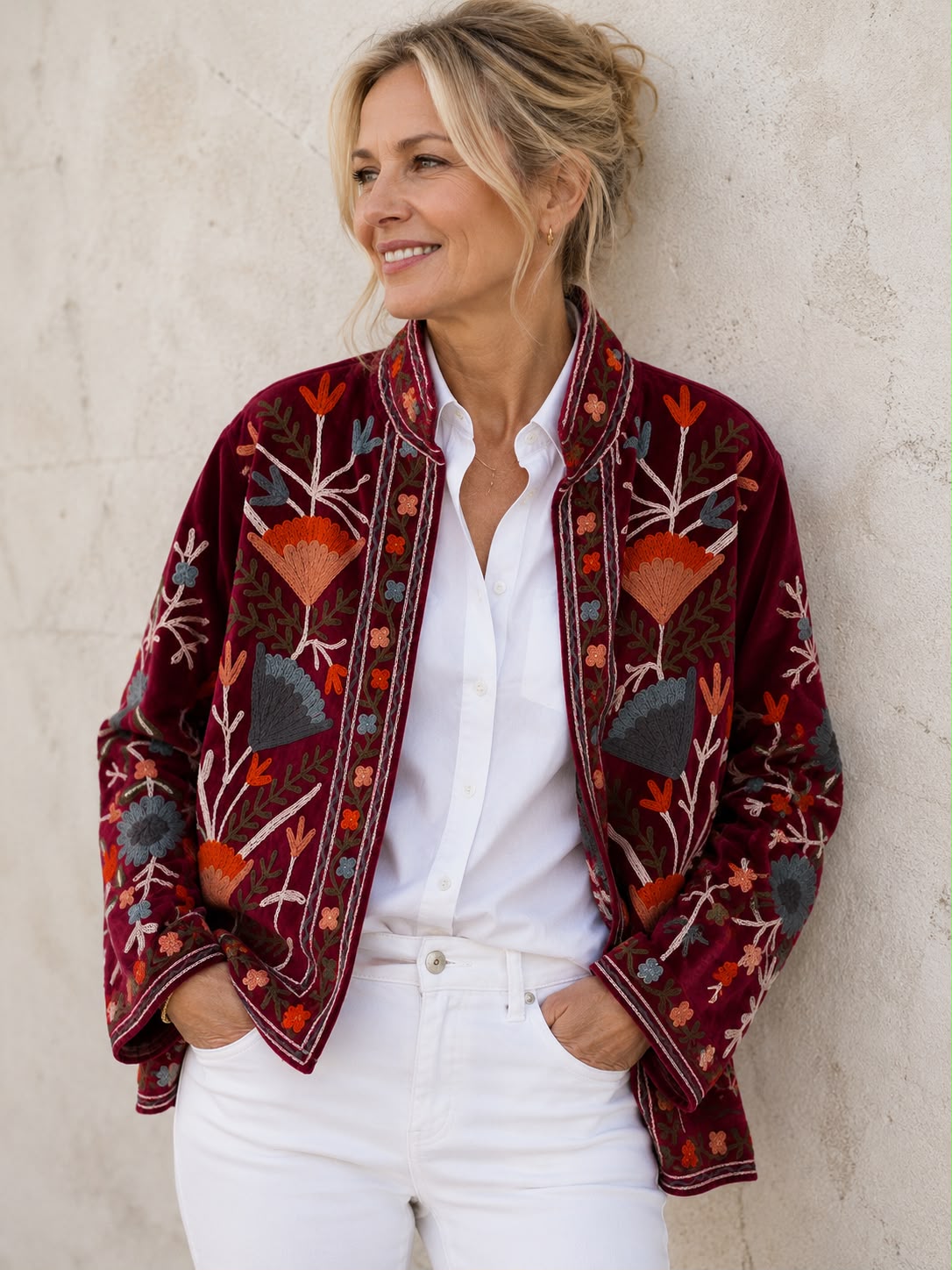 SUZANI JACKET IN CHERRY BLISS